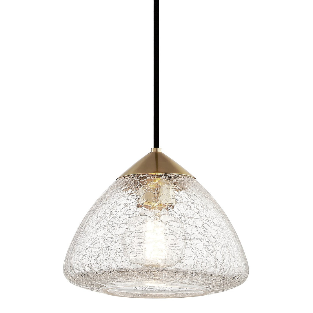 Maya One Light Pendant in Aged Brass - available from The Lighting Shoppe, trusted by Canadian homeowners