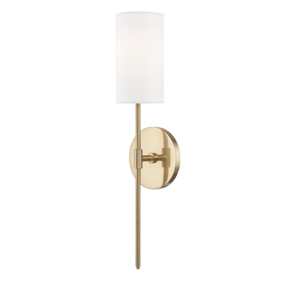 Olivia One Light Wall Sconce in Aged Brass - available from The Lighting Shoppe, trusted by Canadian homeowners