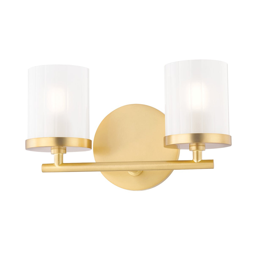 Ryan Two Light Bath and Vanity in Aged Brass - available from The Lighting Shoppe, trusted by Canadian homeowners