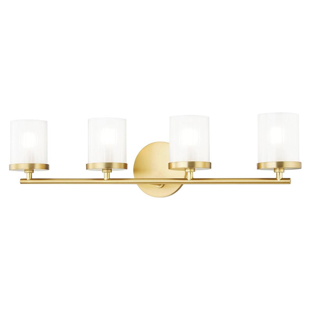 Ryan Four Light Bath and Vanity in Aged Brass - available from The Lighting Shoppe, trusted by Canadian homeowners