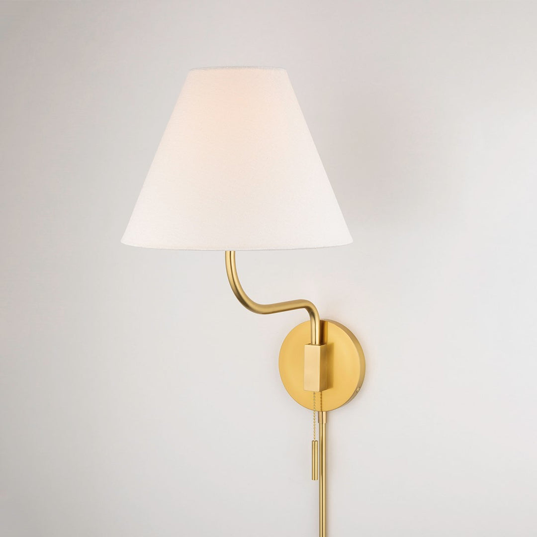 Patti One Light Wall Sconce in Aged Brass - available from The Lighting Shoppe, trusted by Canadian homeowners