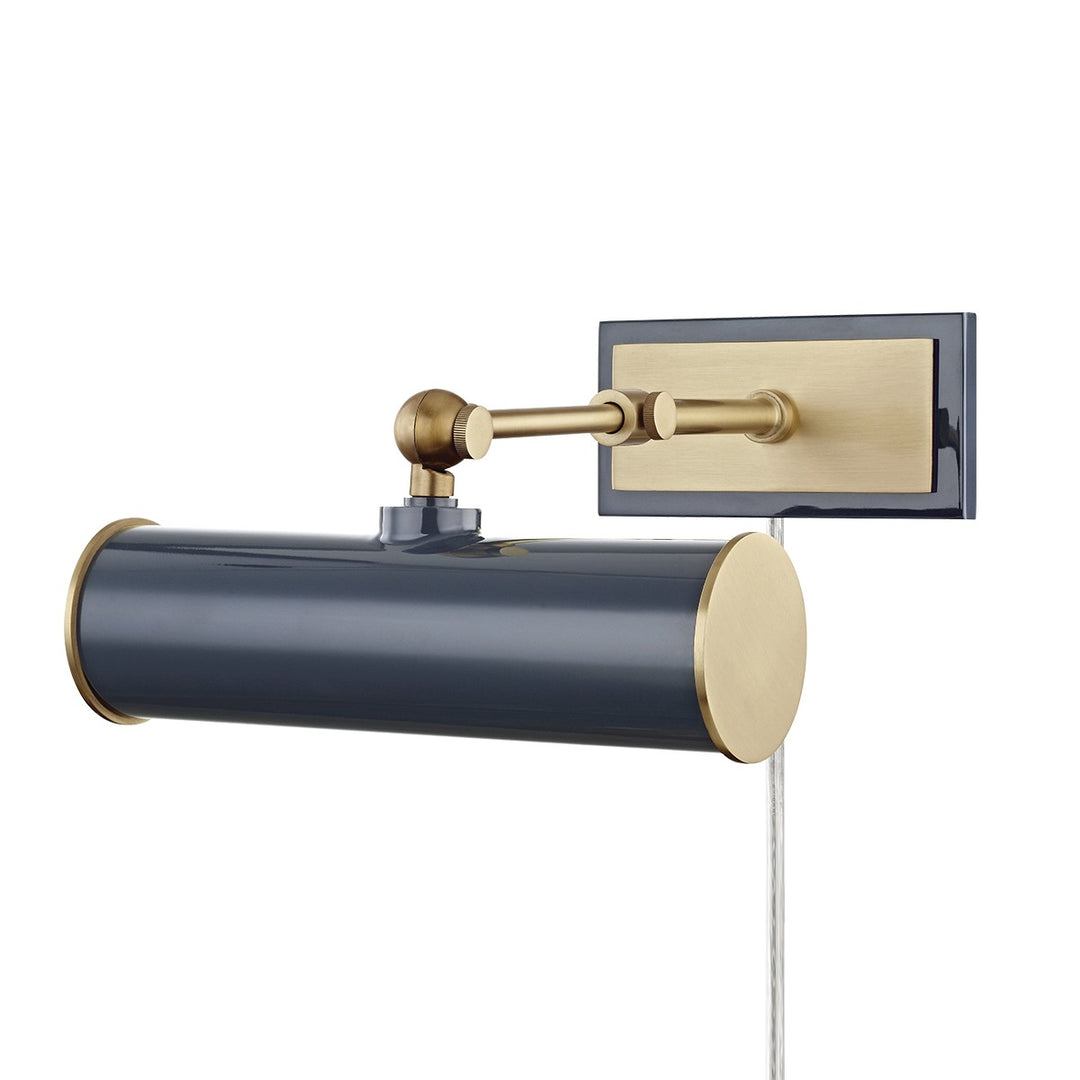 Holly One Light Picture Light in Aged Brass/Navy - available from The Lighting Shoppe, trusted by Canadian homeowners