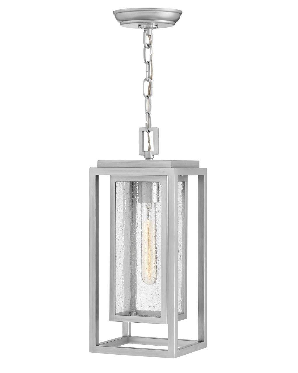 Republic LED Hanging Lantern in Satin Nickel - available from The Lighting Shoppe, trusted by Canadian homeowners