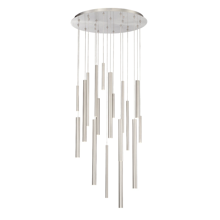 Santana LED Chandelier in Satin Nickel - available from The Lighting Shoppe, trusted by Canadian homeowners