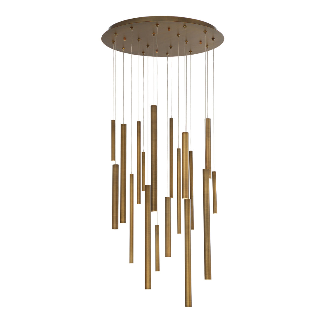 Santana LED Chandelier in Brass - available from The Lighting Shoppe, trusted by Canadian homeowners