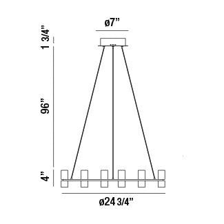 Eurofase Canada - 33724-010 - NETTO-PEN-25IN-CHR - NETTO - Chrome