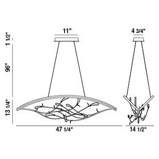 Eurofase Canada - 34065-013 - LED Linear Chandelier - Basilica - Bronze