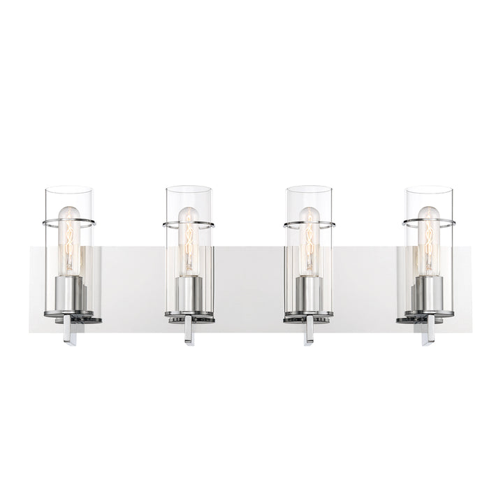 Pista Four Light Bathbar in Chrome - available from The Lighting Shoppe, trusted by Canadian homeowners