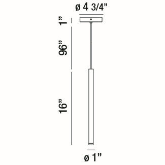 Eurofase Canada - 34164-013 - NAVADA-PEN-16IN-SN - NAVADA - Brushed Nickel