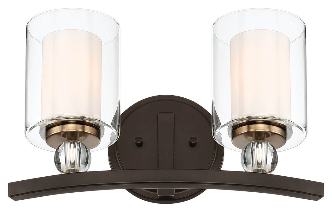 Minka-Lavery - 3072-416 - Two Light Bath - Studio 5 - Painted Bronze w/Natural Brushed Brass