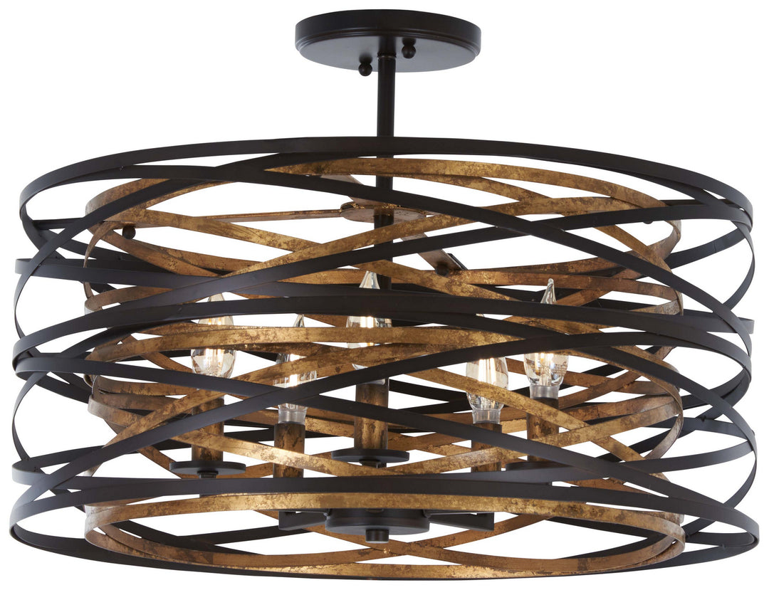 Minka-Lavery - 4671-111 - Five Light Semi Flush Mount - Vortic Flow ...