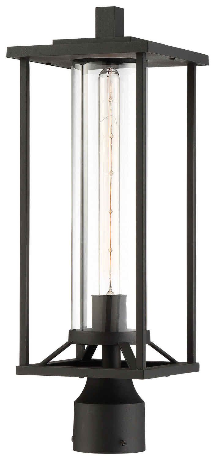 Trescott One Light Post Mount in Black - available from The Lighting Shoppe, trusted by Canadian homeowners