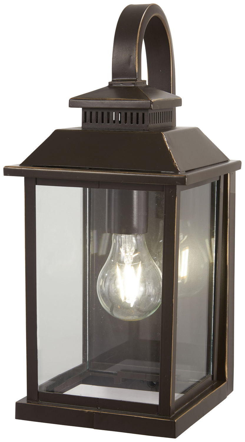 Miner's Loft One Light Outdoor Wall Mount in Oil Rubbed Bronze w/Gold Highlights - available from The Lighting Shoppe, trusted by Canadian homeowners