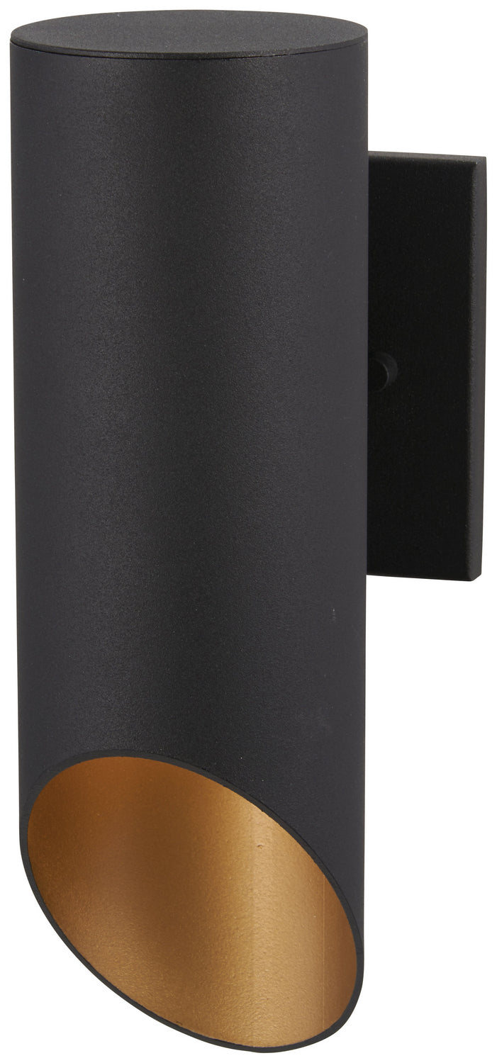 Pineview Slope One Light Outdoor Wall Mount in Black w/Gold - available from The Lighting Shoppe, trusted by Canadian homeowners