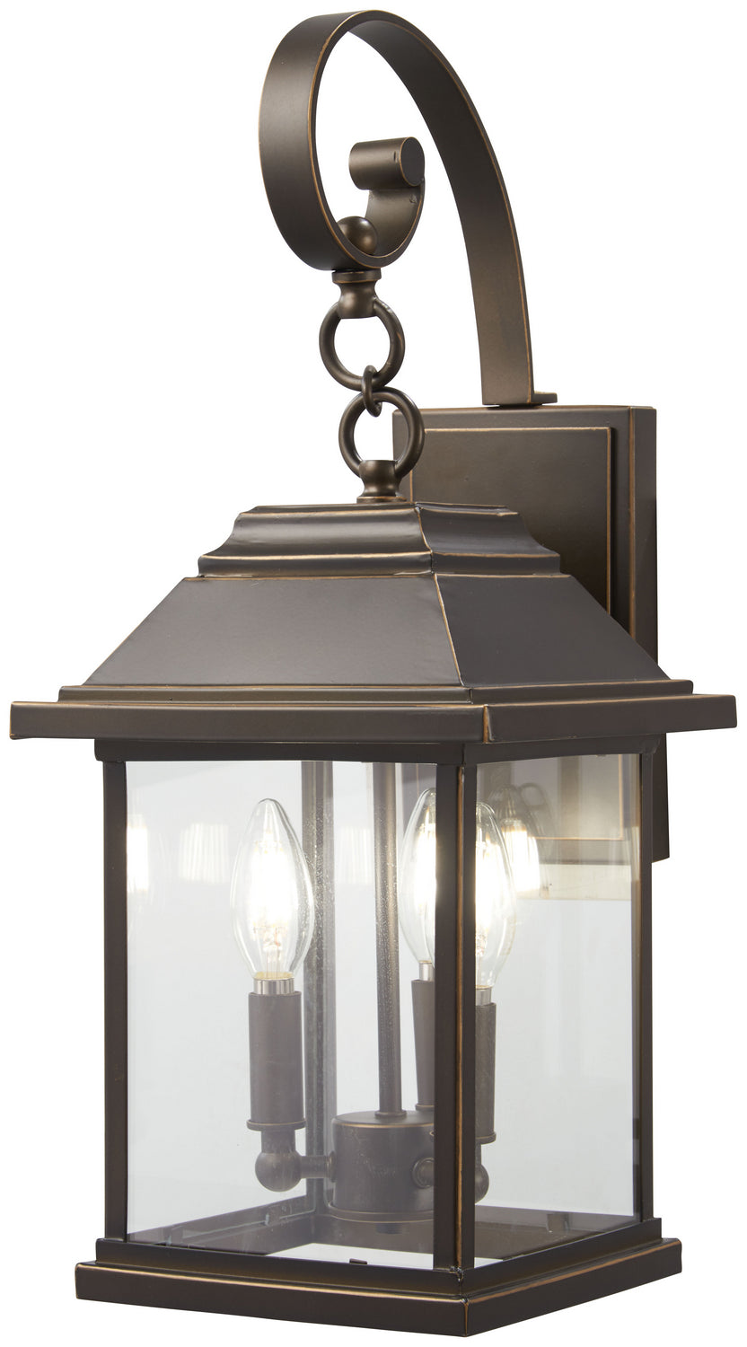 Mariner's Pointe Three Light Outdoor Wall Mount in Oil Rubbed Bronze w/Gold Highlights - available from The Lighting Shoppe, trusted by Canadian homeowners