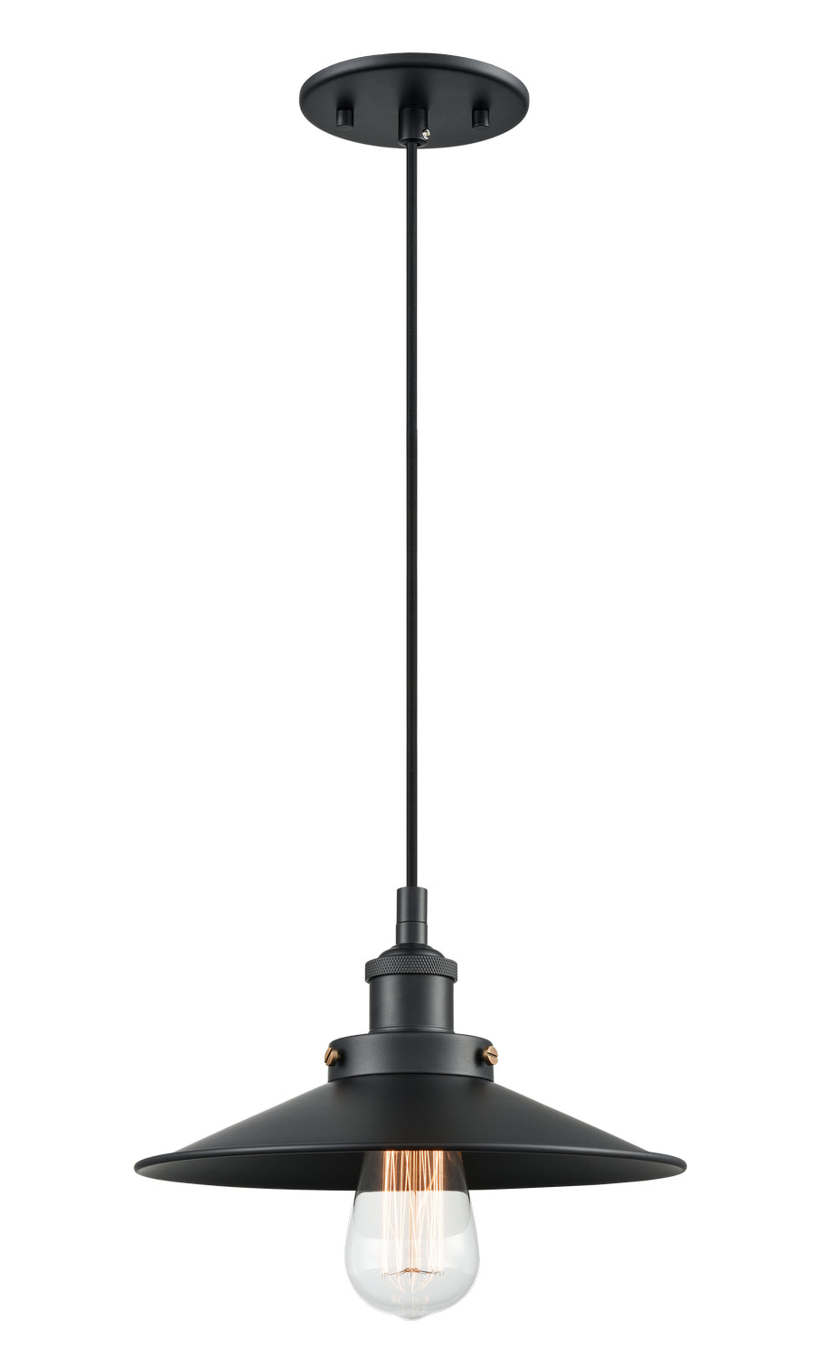 Bulstrode'S Workshop One Light Pendant in Black - available from The Lighting Shoppe, trusted by Canadian homeowners