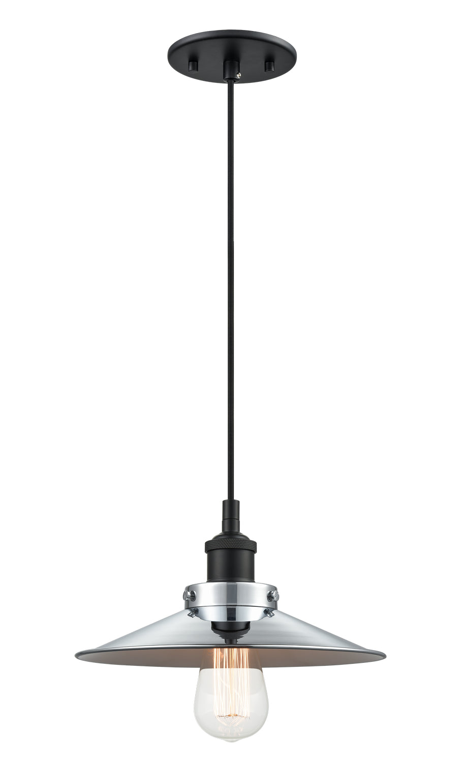 Bulstrode'S Workshop One Light Pendant in Black - available from The Lighting Shoppe, trusted by Canadian homeowners