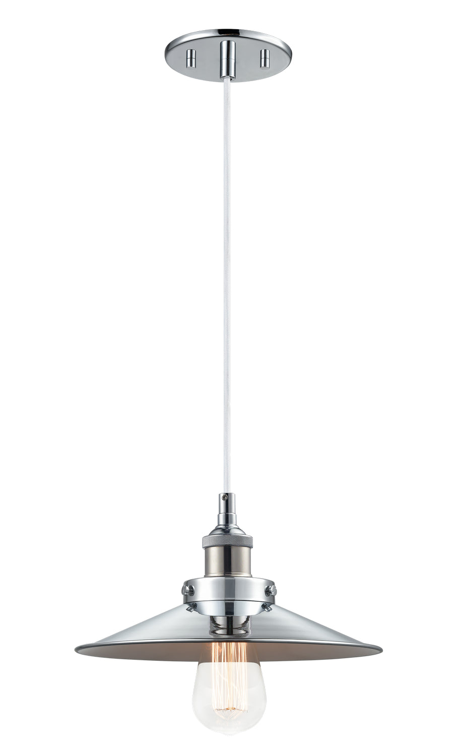 Bulstrode'S Workshop One Light Pendant in Chrome - available from The Lighting Shoppe, trusted by Canadian homeowners