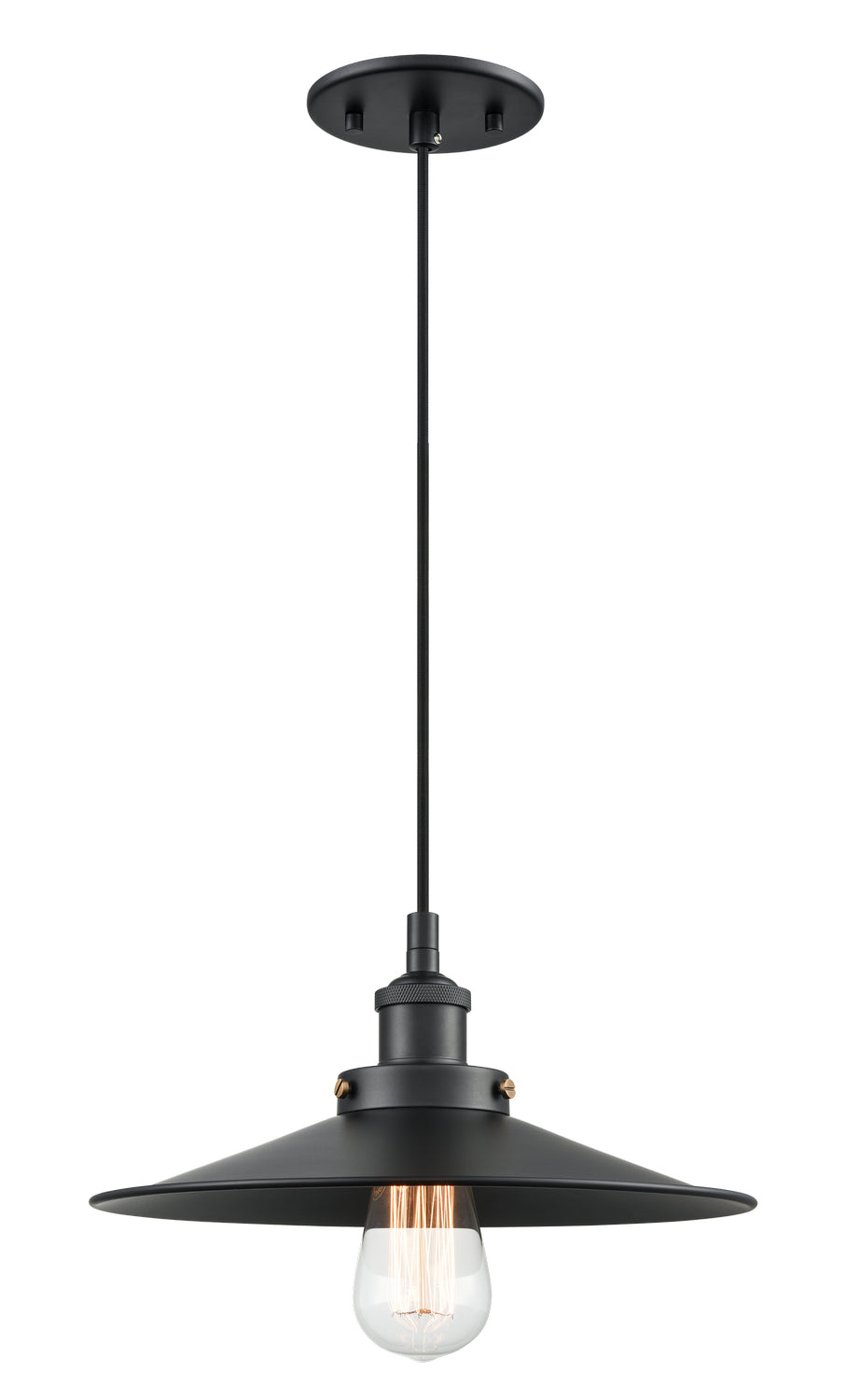 Bulstrode'S Workshop One Light Pendant in Black - available from The Lighting Shoppe, trusted by Canadian homeowners