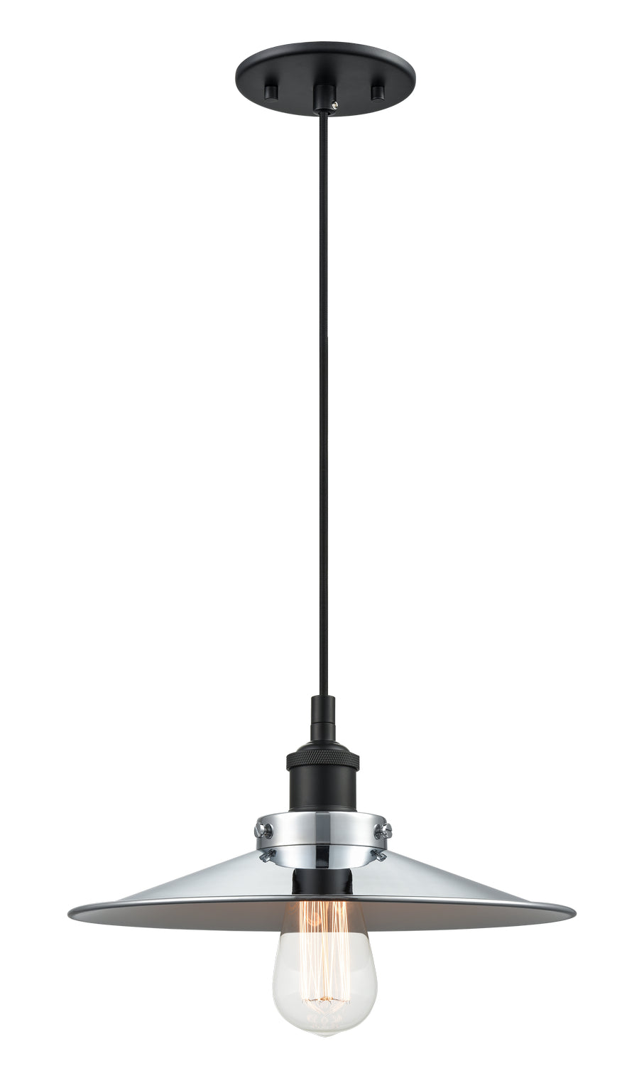 Bulstrode'S Workshop One Light Pendant in Black - available from The Lighting Shoppe, trusted by Canadian homeowners