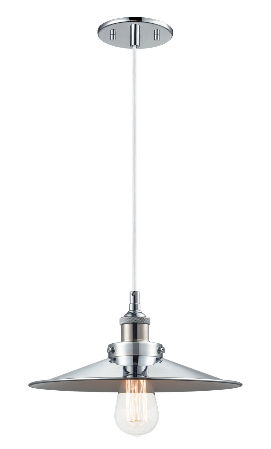 Bulstrode'S Workshop One Light Pendant in Chrome - available from The Lighting Shoppe, trusted by Canadian homeowners