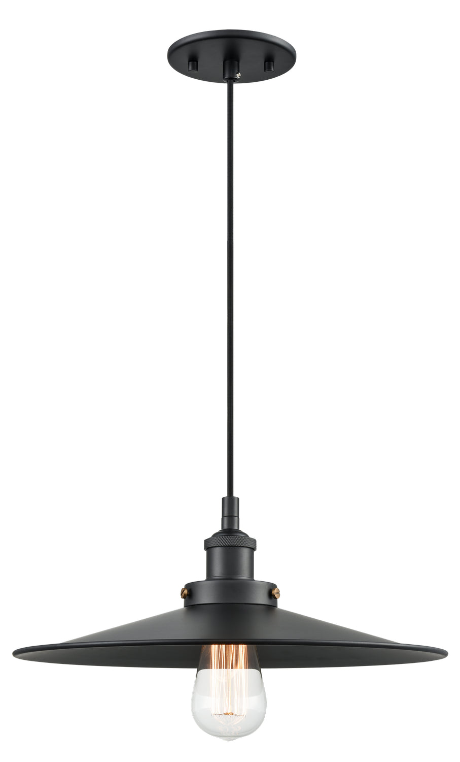 Bulstrode'S Workshop One Light Pendant in Black - available from The Lighting Shoppe, trusted by Canadian homeowners
