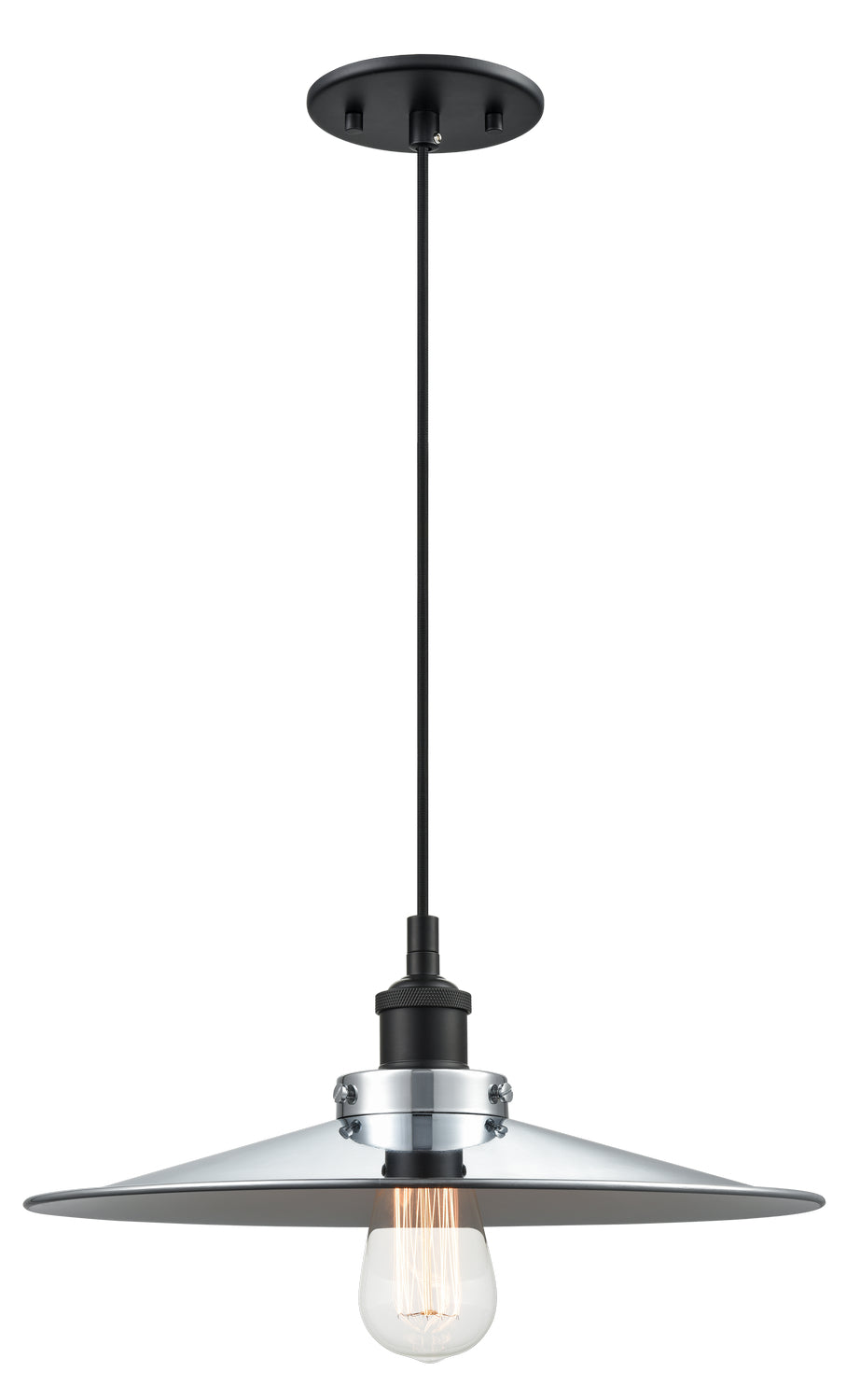 Bulstrode'S Workshop One Light Pendant in Black - available from The Lighting Shoppe, trusted by Canadian homeowners