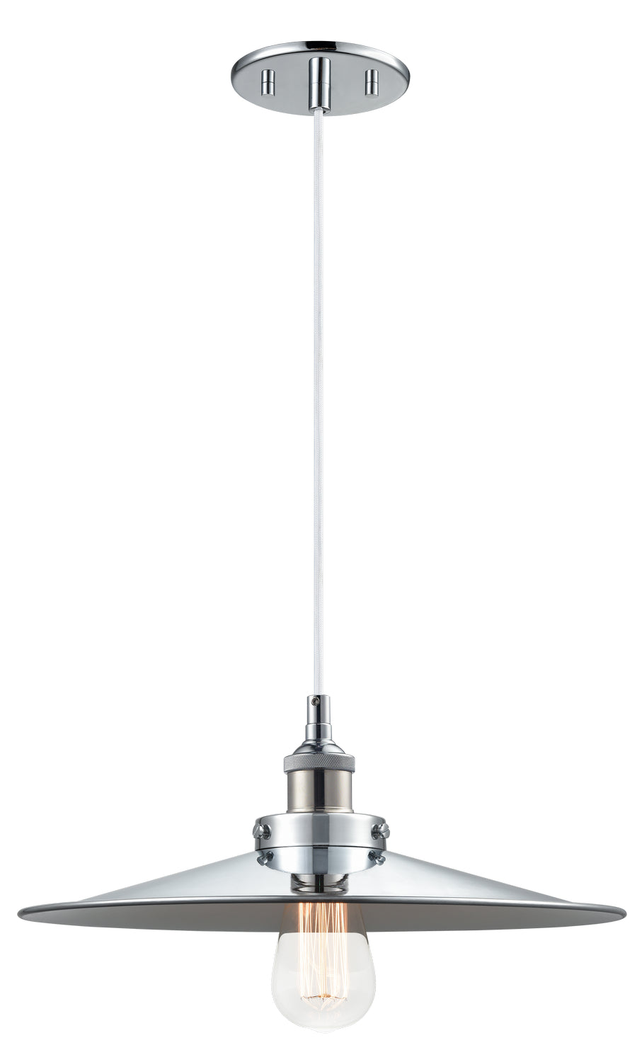 Bulstrode'S Workshop One Light Pendant in Chrome - available from The Lighting Shoppe, trusted by Canadian homeowners