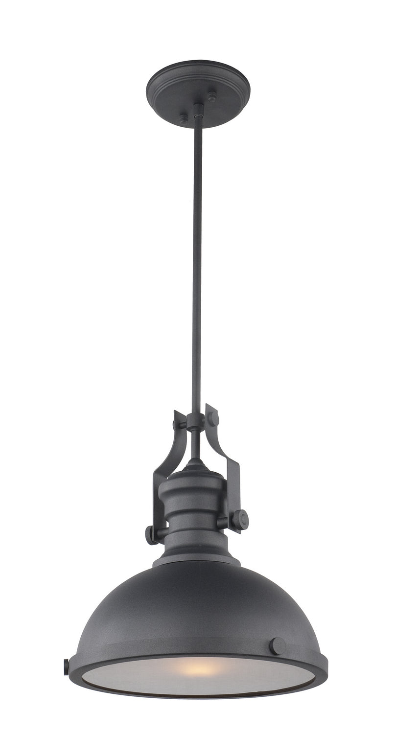 Cresswell Series One Light Pendant in Matte Black - available from The Lighting Shoppe, trusted by Canadian homeowners