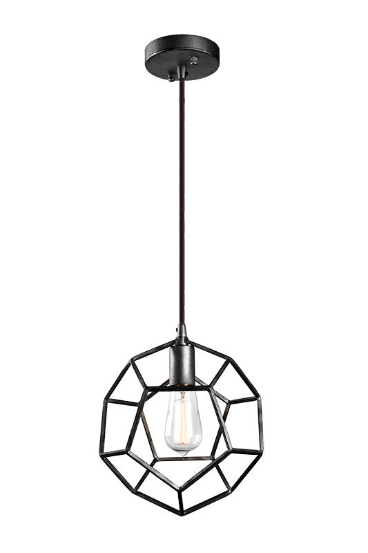 Matteo Canada - C54601RB - One Light Pendant - Geometry Series - Rusty Black