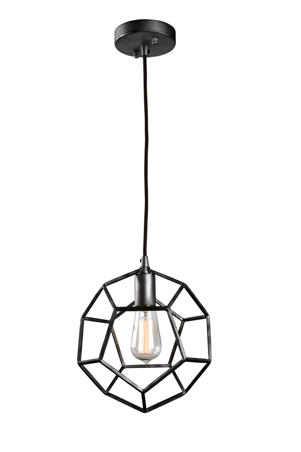 Geometry Series One Light Pendant in Rusty Black - available from The Lighting Shoppe, trusted by Canadian homeowners