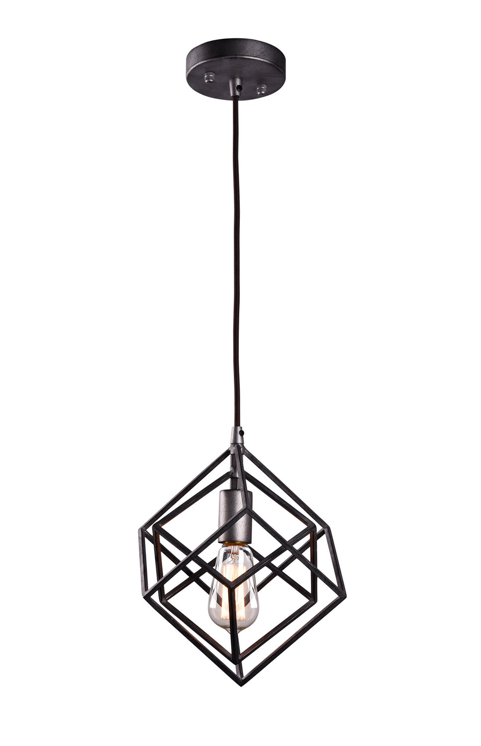 Geometry Series One Light Pendant in Rusty Black - available from The Lighting Shoppe, trusted by Canadian homeowners