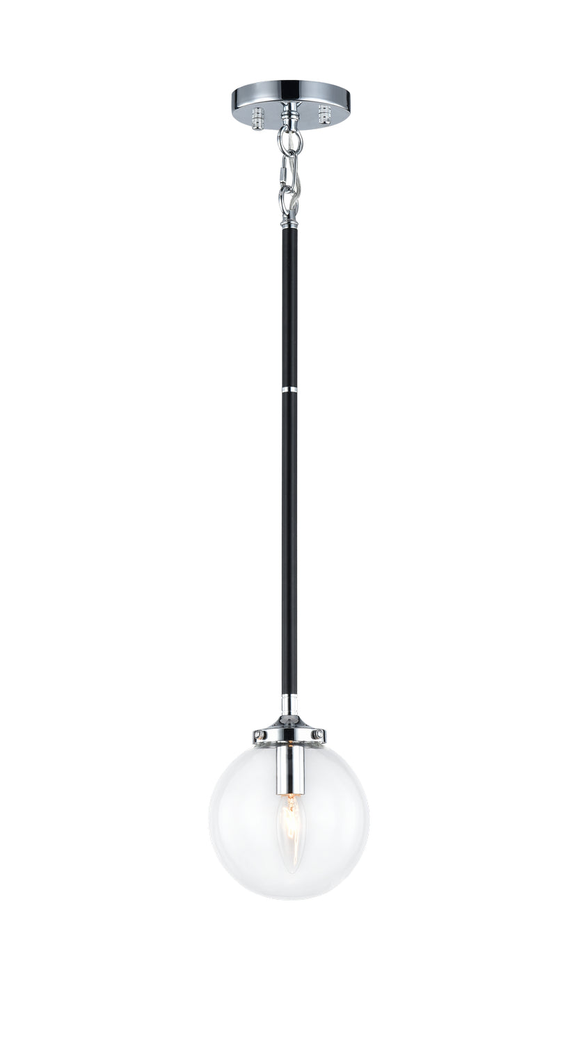 Particles One Light Pendant in Black & Chrome - available from The Lighting Shoppe, trusted by Canadian homeowners