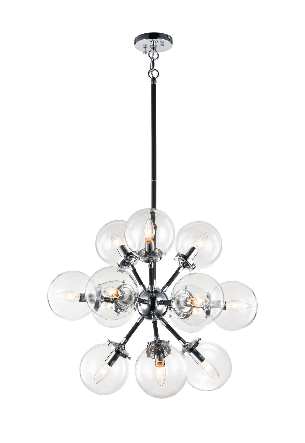 Soleil 12 Light Chandelier in Chrome - available from The Lighting Shoppe, trusted by Canadian homeowners