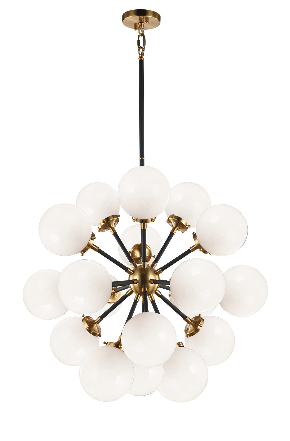 Soleil 18 Light Chandelier in Aged Gold Brass - available from The Lighting Shoppe, trusted by Canadian homeowners