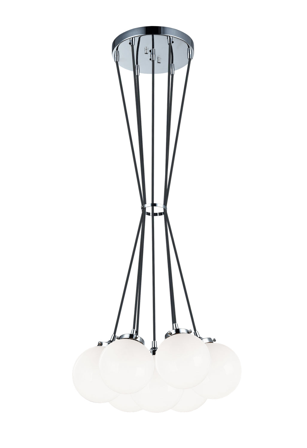 The Bougie Seven Light Pendant in Chrome - available from The Lighting Shoppe, trusted by Canadian homeowners