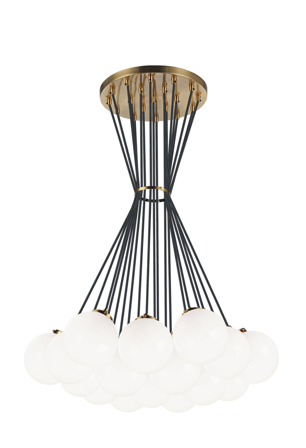 The Bougie 19 Light Chandelier in Aged Gold Brass - available from The Lighting Shoppe, trusted by Canadian homeowners