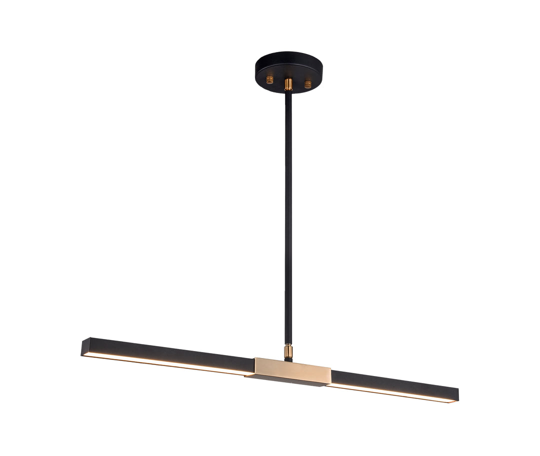 Lineare LED Pendant in Matte Black & Aged Gold Brass - available from The Lighting Shoppe, trusted by Canadian homeowners