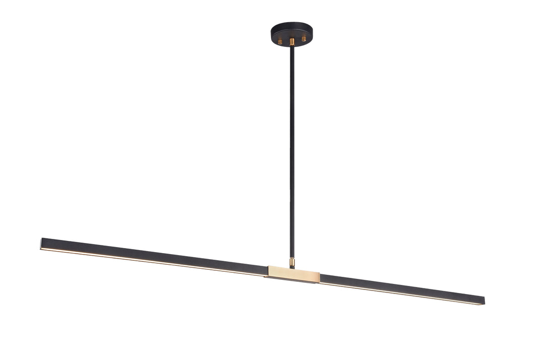 Lineare LED Pendant in Matte Black & Aged Gold Brass - available from The Lighting Shoppe, trusted by Canadian homeowners