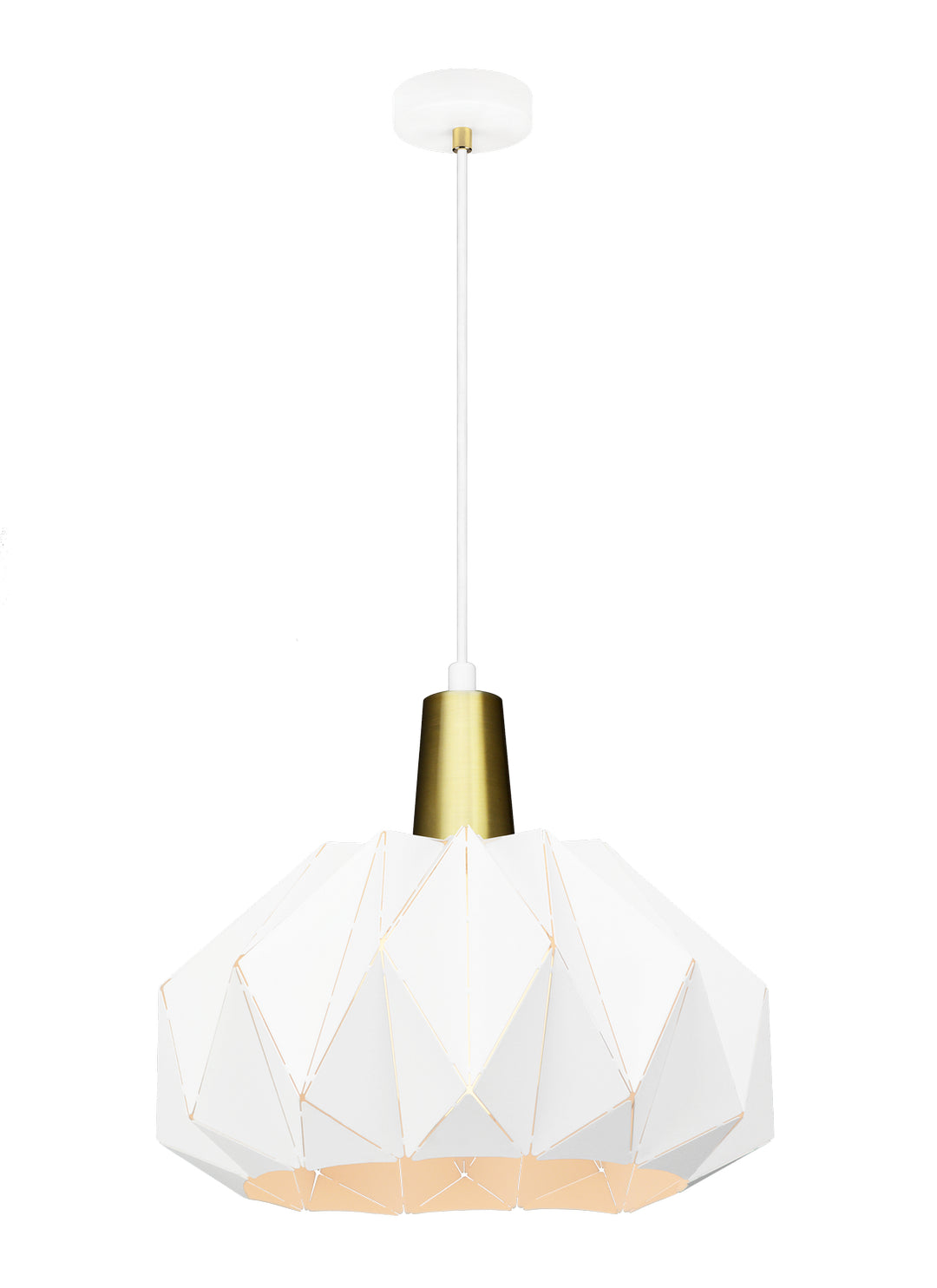 The Origami One Light Pendant in White - available from The Lighting Shoppe, trusted by Canadian homeowners