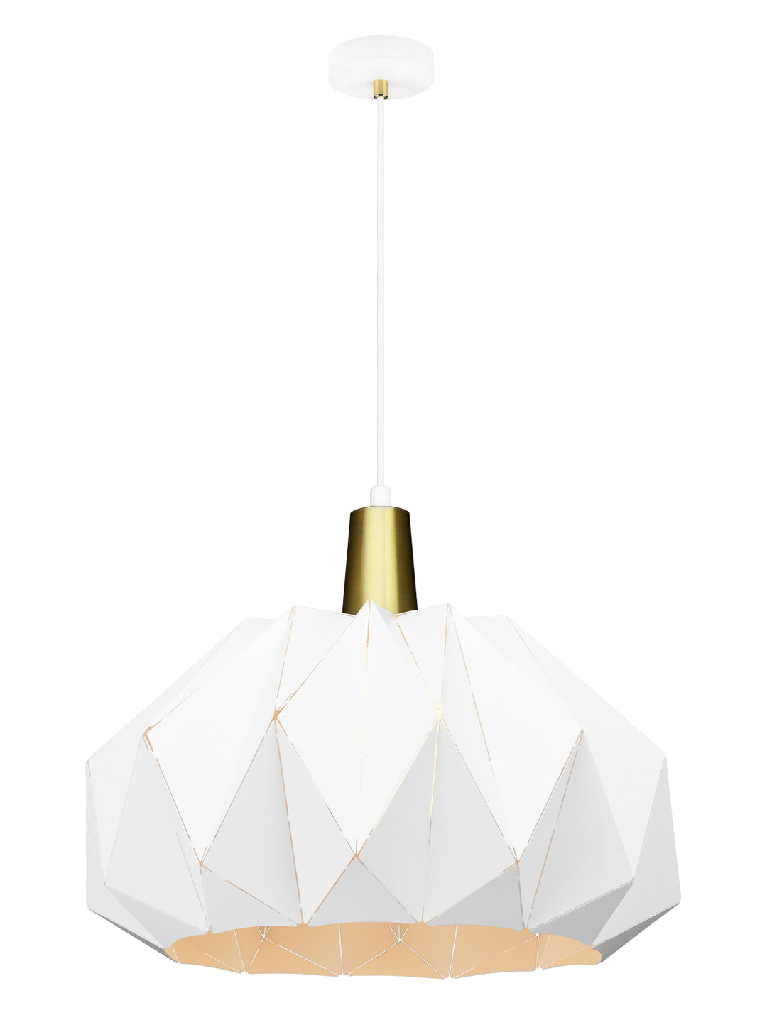 The Origami One Light Pendant in White - available from The Lighting Shoppe, trusted by Canadian homeowners