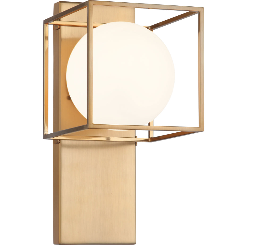 Squircle One Light Wall Sconce in Aged Gold Brass - available from The Lighting Shoppe, trusted by Canadian homeowners
