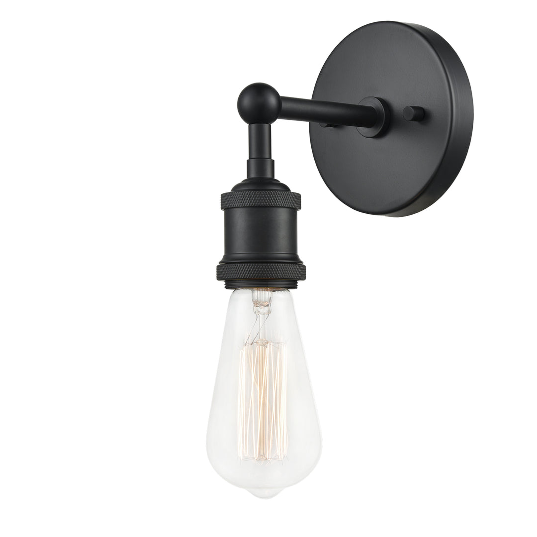 Bulstrode'S Workshop One Light Wall Sconce in Black - available from The Lighting Shoppe, trusted by Canadian homeowners