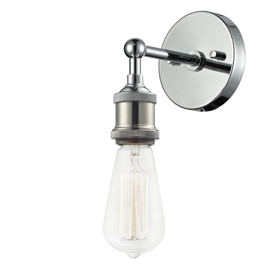 Bulstrode'S Workshop One Light Wall Sconce in Chrome - available from The Lighting Shoppe, trusted by Canadian homeowners