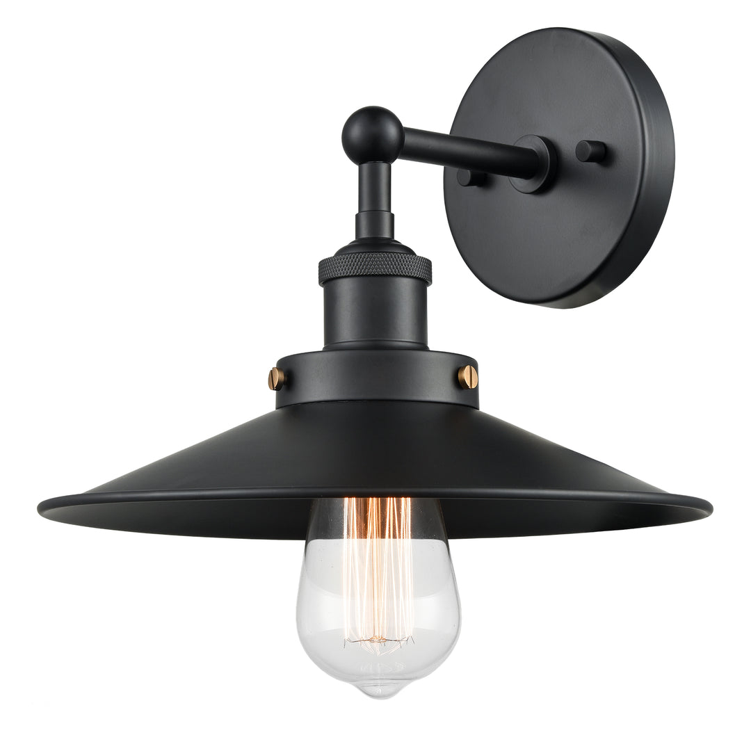 Bulstrode'S Workshop One Light Wall Sconce in Black - available from The Lighting Shoppe, trusted by Canadian homeowners