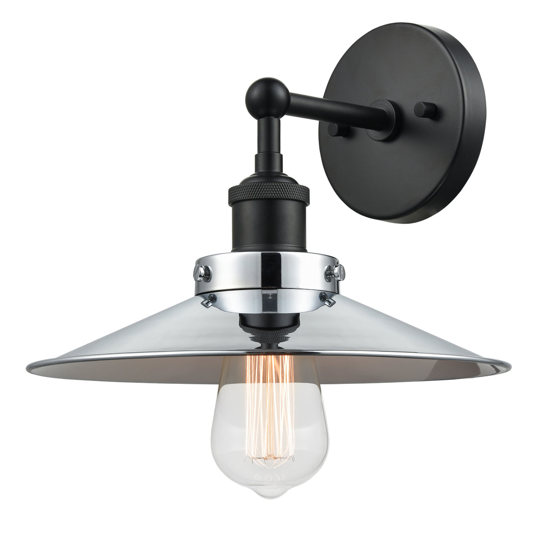 Bulstrode'S Workshop One Light Wall Sconce in Black - available from The Lighting Shoppe, trusted by Canadian homeowners