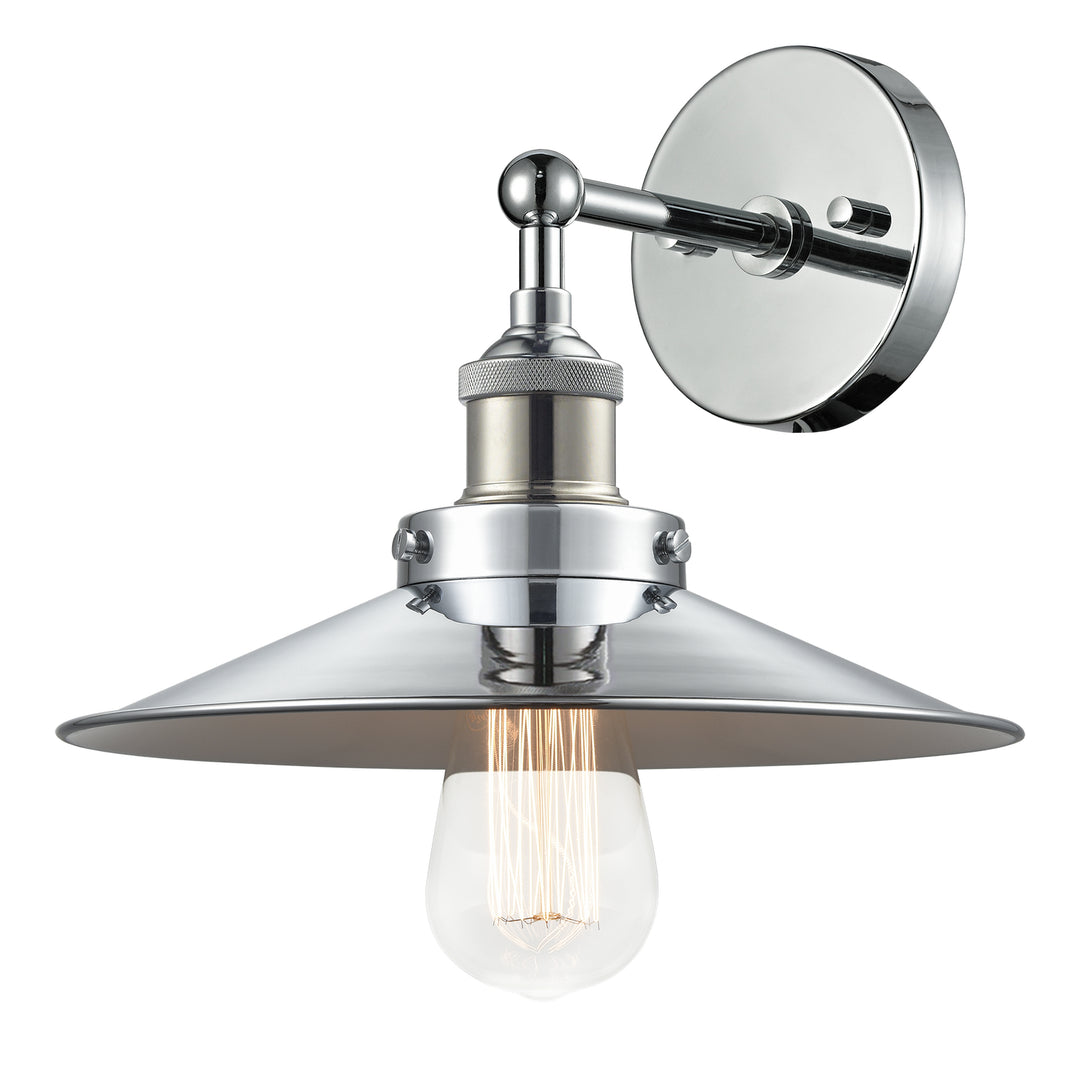 Bulstrode'S Workshop One Light Wall Sconce in Chrome - available from The Lighting Shoppe, trusted by Canadian homeowners