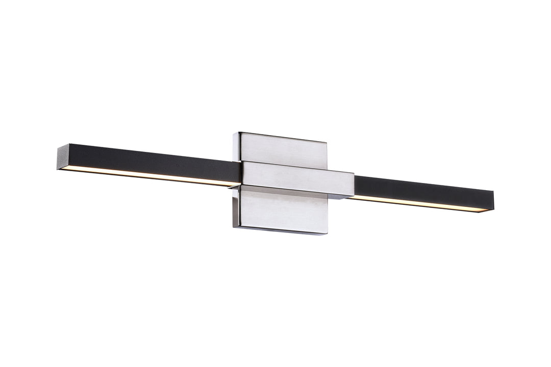 Lineare LED Wall Sconce in Matte Black & Chrome - available from The Lighting Shoppe, trusted by Canadian homeowners