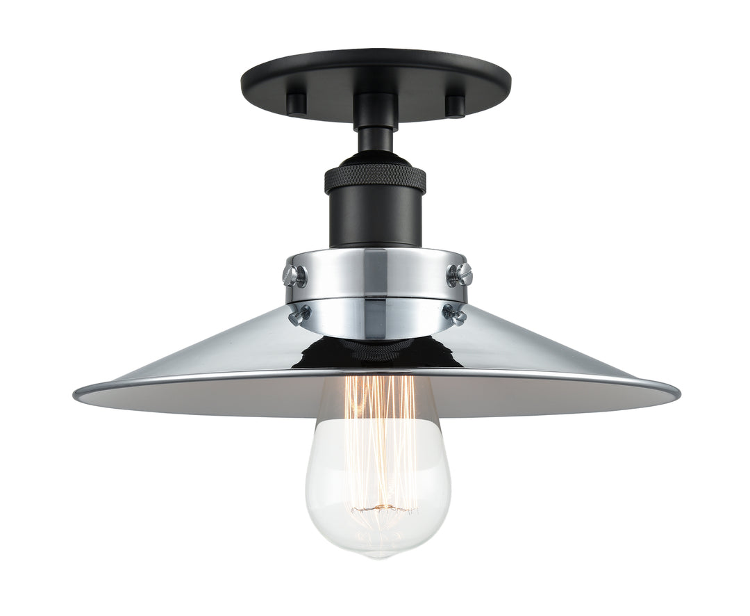 Bulstrode'S Workshop One Light Ceiling Mount in Black - available from The Lighting Shoppe, trusted by Canadian homeowners