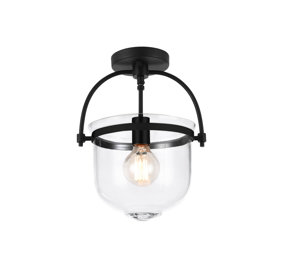 Ceramiche One Light Flush Mount in Matte Black - available from The Lighting Shoppe, trusted by Canadian homeowners